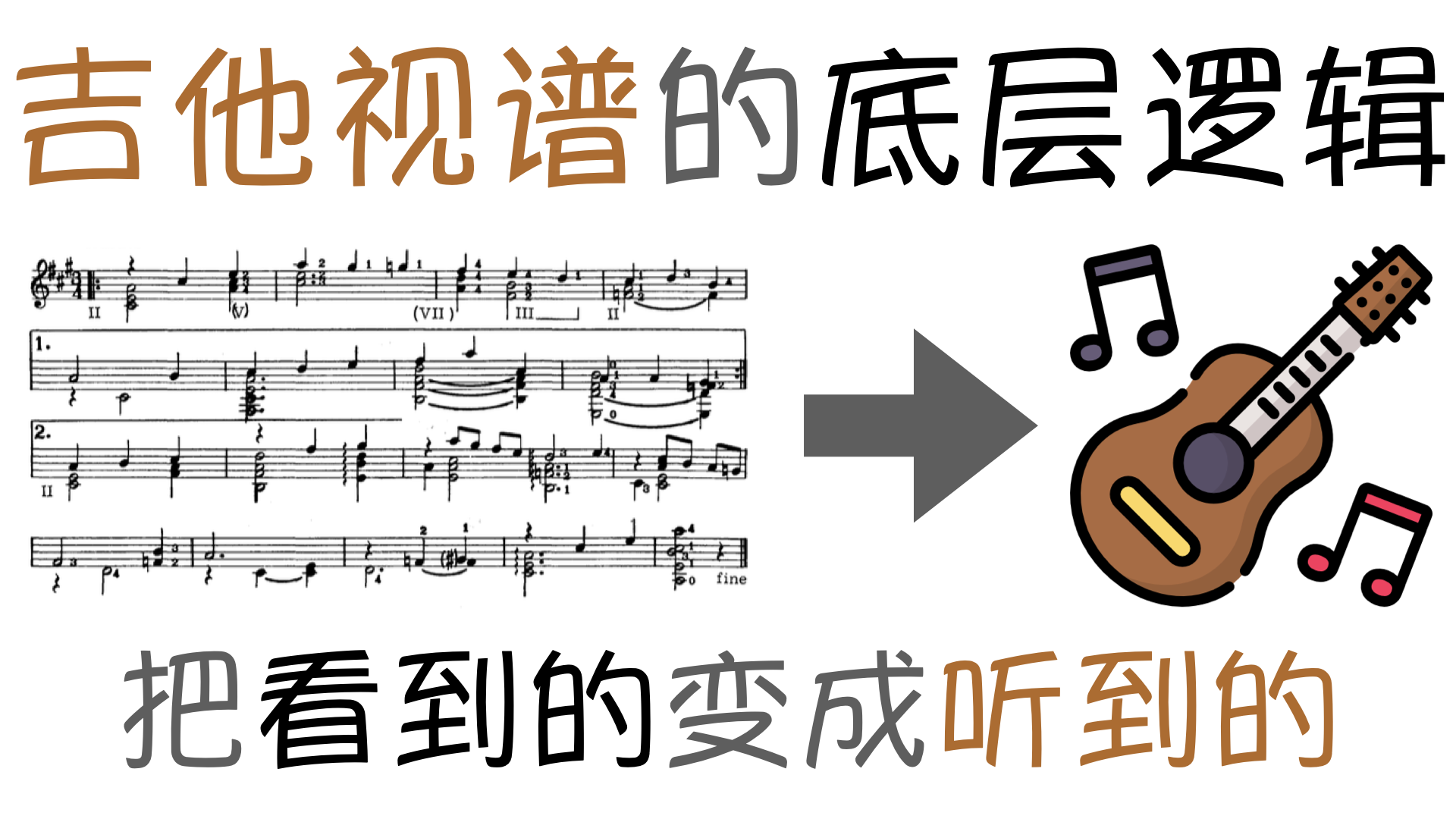 拿到谱子就能弹的技能是怎么炼成的？吉他视奏大全